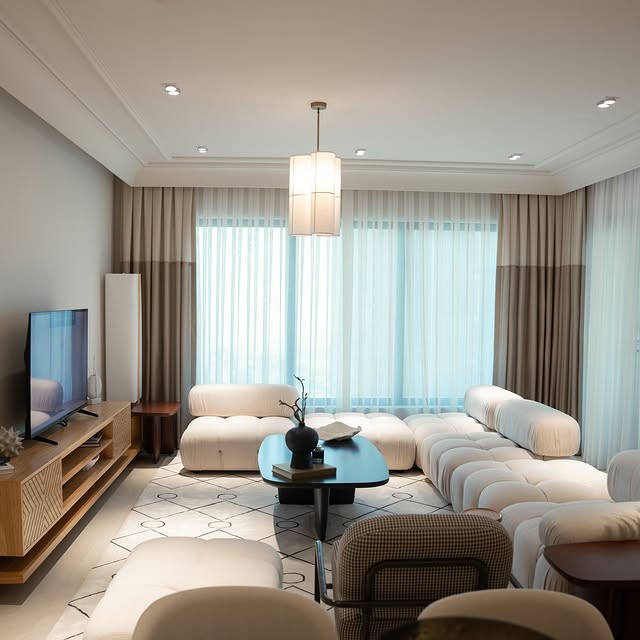 Off-White Modular Sectional Living Room