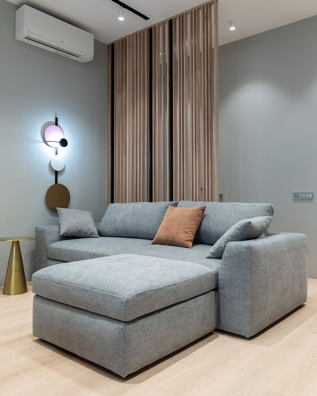 Grey L-Sectional with Chaise (Styled Interior)